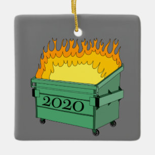 2020 Dumpster Keramik Ornament