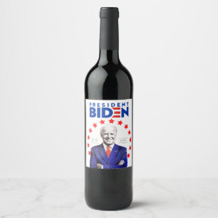 2020 Feierliche Präsidentschaftswahl Joe Biden ge Weinetikett