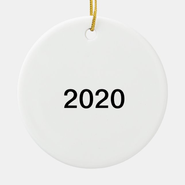 2020 Funny Simple Schlicht Nothing Covid Weihnacht Keramik Ornament (Vorne)