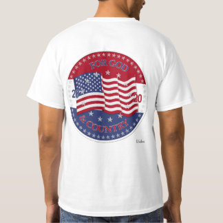 2020 für Gott und die amerikanische Flagge des Lan T-Shirt