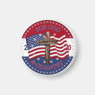 2020 für Gottes und Landkreuz und amerikanische F Magnet