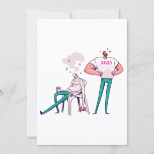 2020 gegenüber 2021 lustig einladung