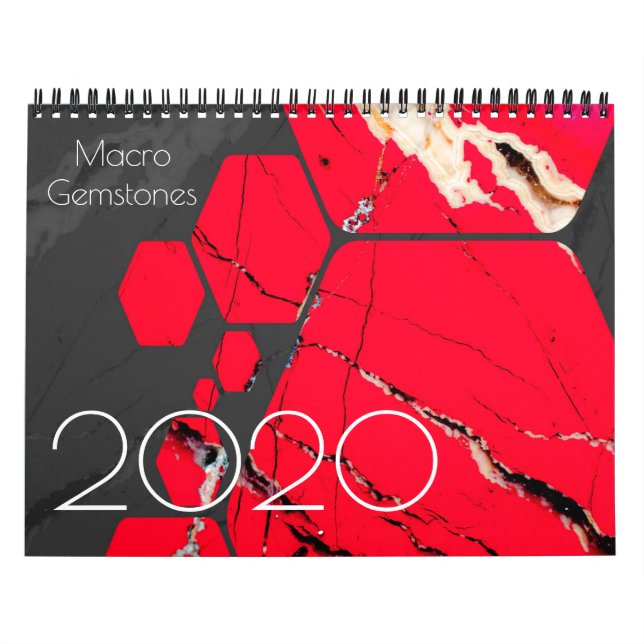 2020 Gemstone Crystal Rock Muster Design Kalender (Titelbild)