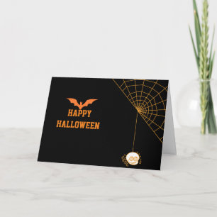 2020 glückliches Halloween mit Black Bat und Spide Karte