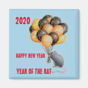2020 GLÜCKLICHES NEUES JAHR DER RAT MAGNET