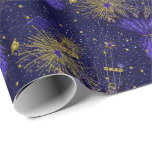 2020 Grad Center-Stück-Dark Blue-Gift Wrapping Geschenkpapier
