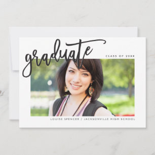 2020 Graduate Moderne Großmützen-Overlay schwarz s Dankeskarte