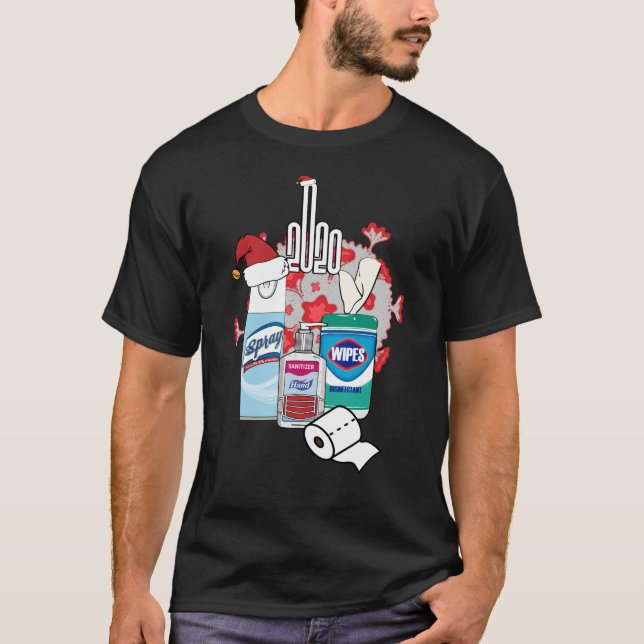 2020 Holiday Essentials Quarantäne Weihnachten T-Shirt (Vorderseite)