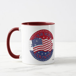 2020 Ihr Votum zählt die amerikanische Flagge Tasse