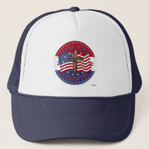 2020 Ihre Stimme zählt Cross und American Flag Truckerkappe