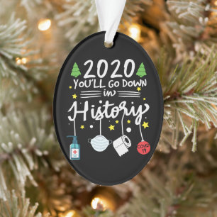 2020 in die Geschichte eingehen   Toilettenpapier  Ornament