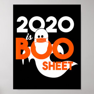 2020 ist Boo-Blatt-Geister-Halloween  Poster