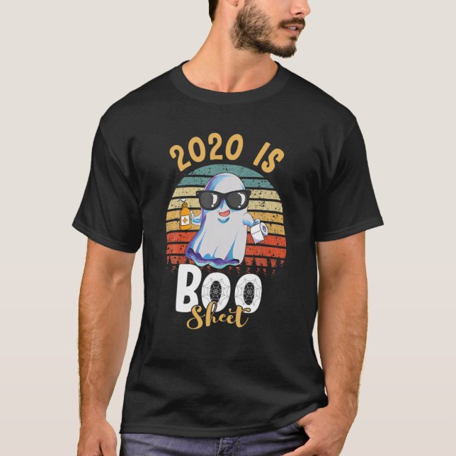 2020 ist Boo Sheet Ghost Tragen Sonnenbrille Hallo T-Shirt (Vorderseite)