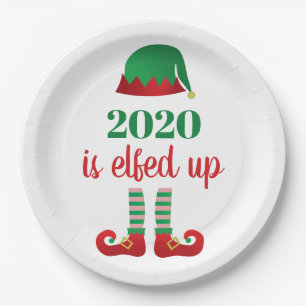 2020 ist das Funny Christmas Quarantine Sprichwort Pappteller