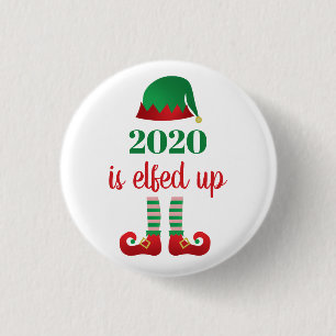 2020 ist das Funny Quarantine Weihnachtsfest-Spric Button