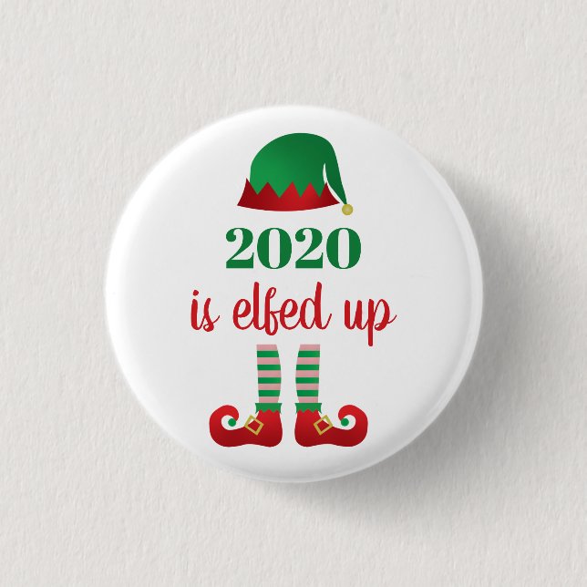 2020 ist das Weihnachtsfest im sonnigen Sprichwort Button (Vorderseite)