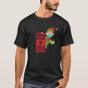 2020 ist Elf Weihnachten lustigen Pyjama aufgereih T-Shirt