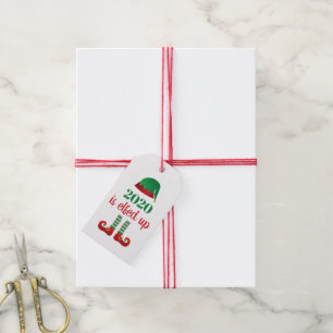 2020 Ist Voller Elfen Lustiges Weihnachtsmuster Geschenkanhänger