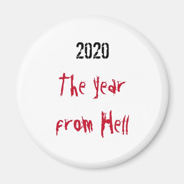 2020 Jahr ab Hell Magnet (Vorne)