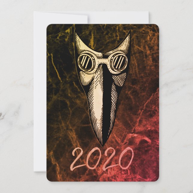2020 - Jahr der Gesichtsmaske, Plague Doctor maske (Vorderseite)