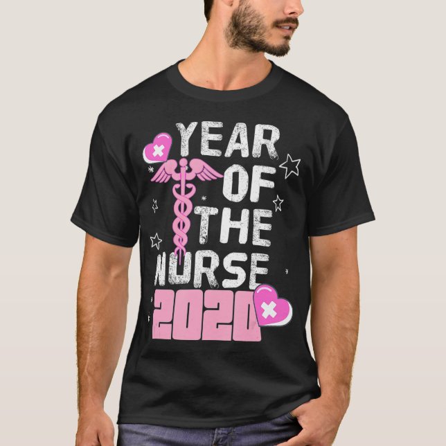 2020 Jahr der Nurse Midfrau Nurse Week School RN T-Shirt (Vorderseite)