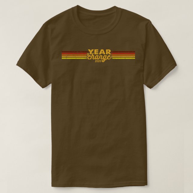 2020 Jahr Retro-Streifen Sunset T-Shirt (Design vorne)
