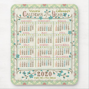 2020 Jahre Kalender Viktorianisch Jugendstil   Ben Mousepad