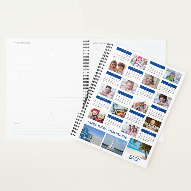 2020 Kalender Foto Collage Blue Planer (Anzeige)
