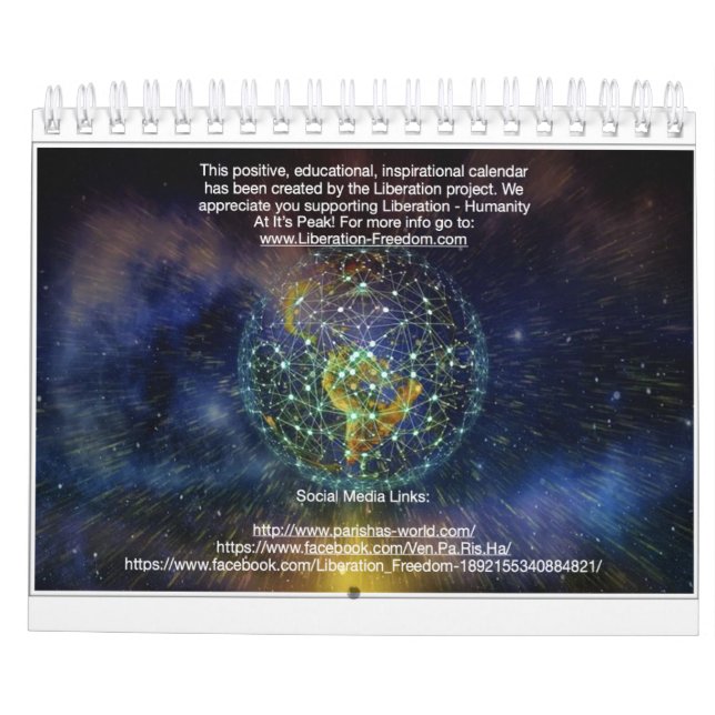2020 Kalender für Inspiration (Rückseite)