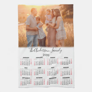2020 Kalender Ihr Foto Familienname Geschirrtuch