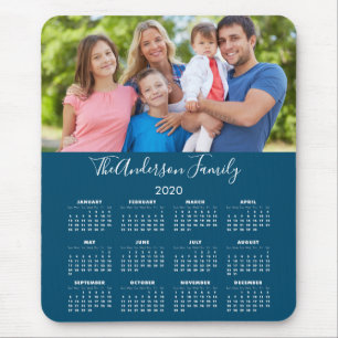 2020 Kalender Ihr Foto Familienname Mousepad