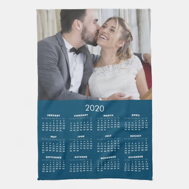2020 Kalender Ihr Foto Geschirrtuch (Vertikal)
