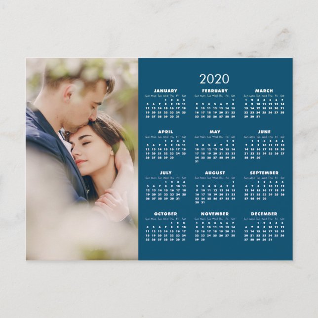 2020 Kalender Ihr Foto Postkarte (Vorderseite)