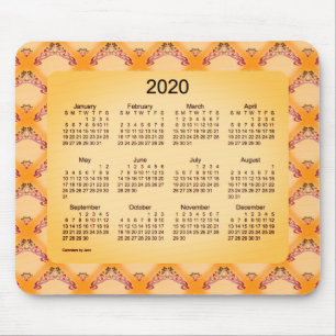 2020 Kalender von Janz Art Nouveau Sangria Mousepad