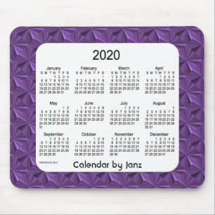 2020 Lila Diamonds Calendar von Janz Mouse Pad Mousepad