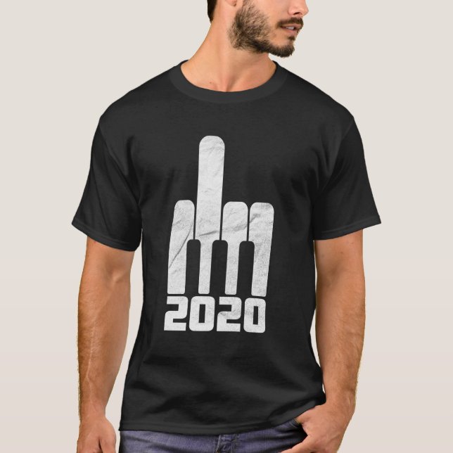 2020 Mittelfinger Sehr schlechtes Jahr T-Shirt (Vorderseite)