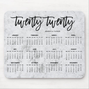 2020 moderne Typografie des Kalender-  und Mousepad