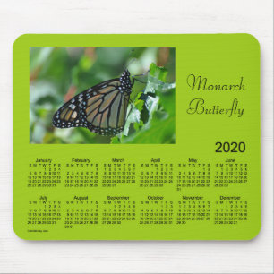 2020 Monarch Butterfly Calendar von Janz Mousepad