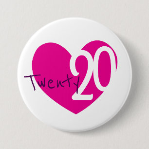 2020 Neue Liebe Herz rosa 20 Button