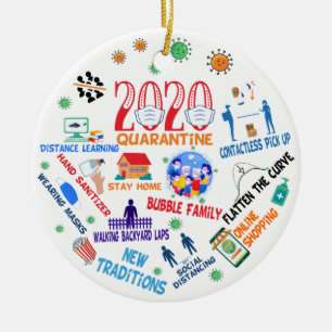 2020 pandemische Weihnachten Keramik Ornament