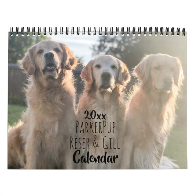 2020 ParkerPup & Friends Golden Retriever Kalender (Titelbild)