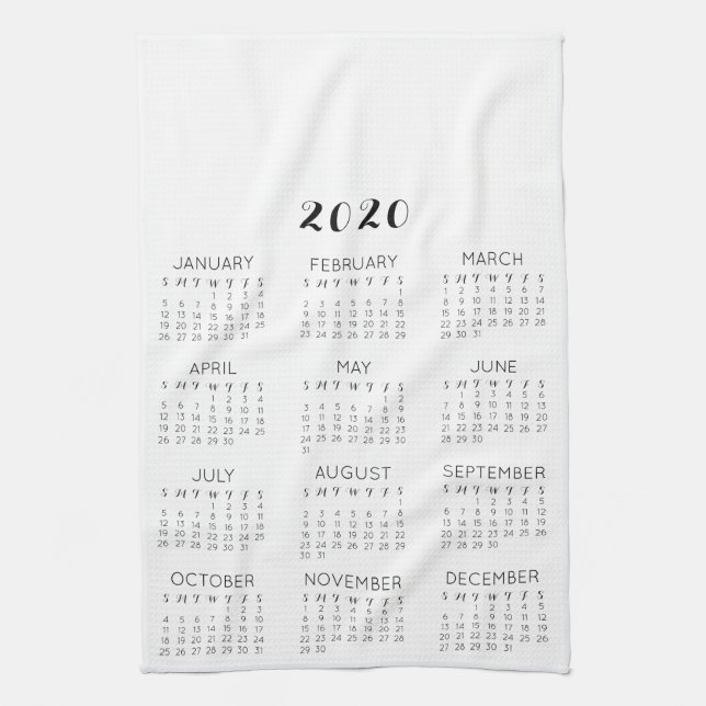2020 personalisierter Foto-Kalender DIY Geschirrtuch (Vertikal)