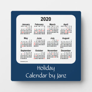 2020 Police Box Blue Holiday Calendar by Janz Fotoplatte