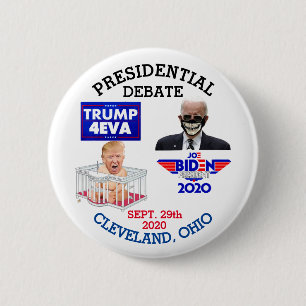2020 PRÄSIDENTLICHE AUSSPRACHE CLEVELAND, OHIO BUTTON