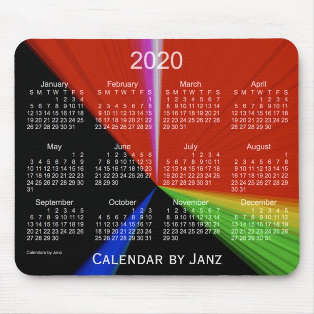 2020 Primary Point Calendar by Janz Mouse Pad Mousepad (Vorne)