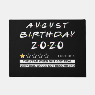 2020 Review August Birthday Sehr schlecht Fußmatte