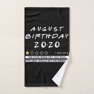2020 Review August Birthday Sehr schlecht Handtuch