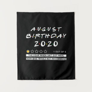 2020 Review August Birthday Sehr schlecht Wandteppich