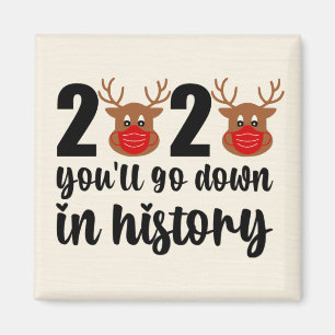 2020 Rudolph Red Mask Rudolph im Geschichtsbuch Magnet