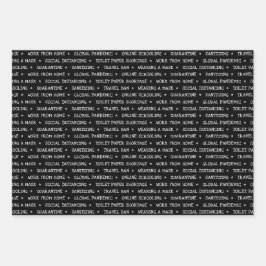 2020 Sind zum Kotzen, aber zu Weihnachten Schwarz Geschenkpapier Set